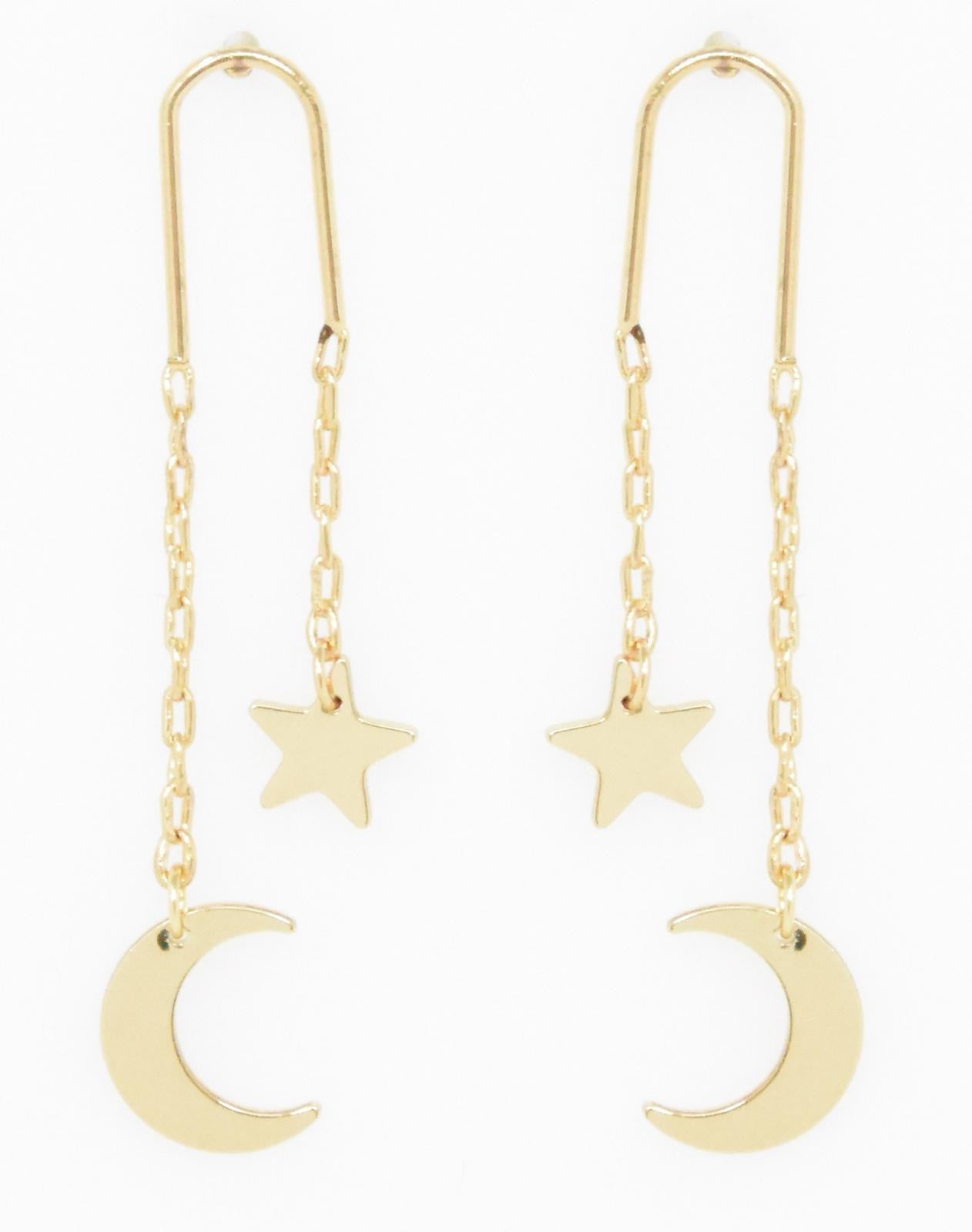 Moon + Star Earrings