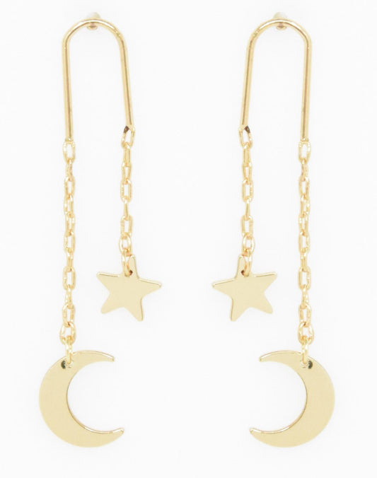 Moon + Star Earrings