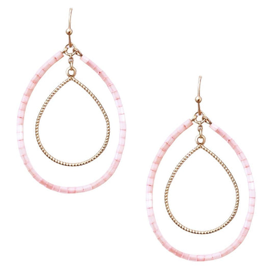 Pink Beaded Earrings